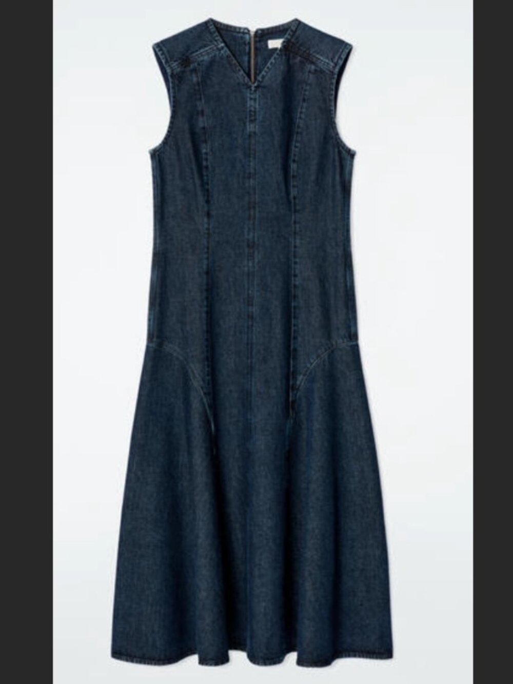 NWT COS DROPPED-WAIST DENIM MIDI DRESS